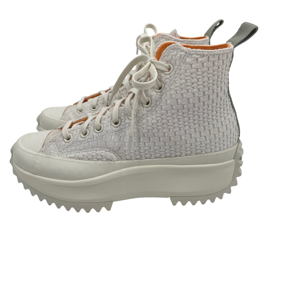 Converse Run Star Hike Womens 8 White Peach Dream Platform High Top Sneaker NWOB